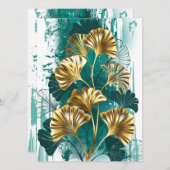 Bijkantoor met Golden Leaves Ginko Biloba Menu (Voorkant / Achterkant)