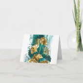 Bijkantoor met Golden Leaves Ginko Biloba Notitiekaartje (Voorkant)