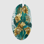 Bijkantoor met Golden Leaves Ginko Biloba Ornament (voorkant)