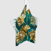 Bijkantoor met Golden Leaves Ginko Biloba Ornament (voorkant)