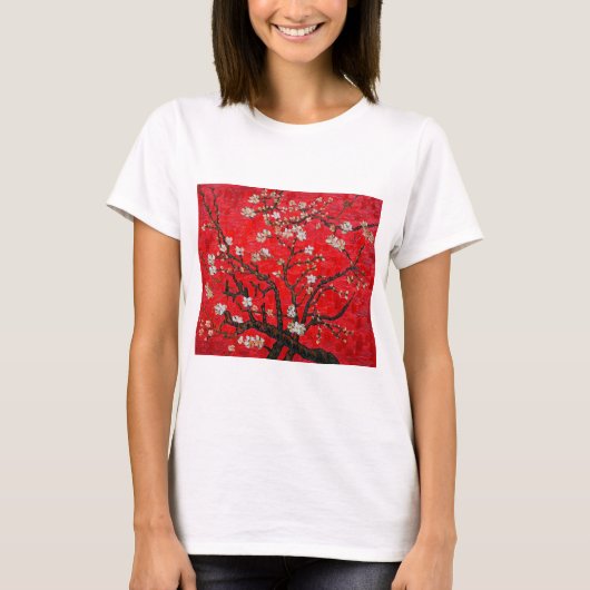 Bijkantoren van de amandelboom in Blossom, Van Gog T-shirt (Voorkant)