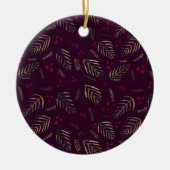 Bijkantoren van kerstbomen en bessen - rood van wi keramisch ornament (Voorkant)