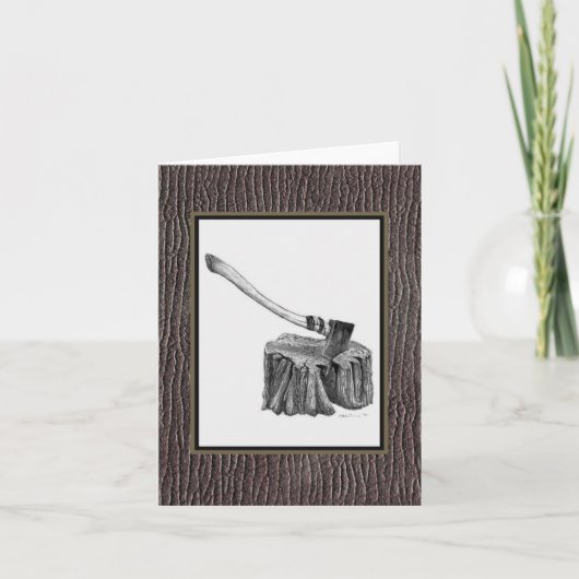 Bijl en Stomp Notecard Kaart (Voorkant)