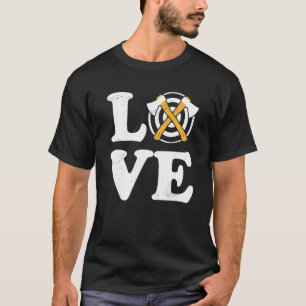 Bijl het gooien van doelpraktijk hakbijl het gooie t-shirt