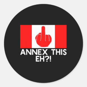 Bijlage deze Eh! Grappige Pro Canada vlag voor ant Ronde Sticker
