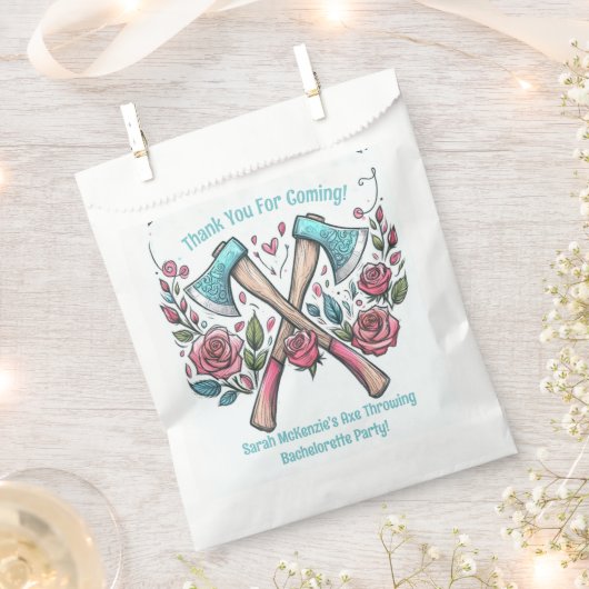 Bijlen & Rozen - Bijl gooien vrijgezellenfeest Bedankzakje (Geknipt)