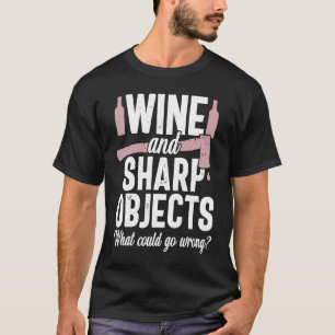Bijlwerpen Funny Wijn Doelen Bijl Houthakker T-shirt