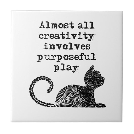 Bijna alle creativiteit impliceert doelgericht spe tegeltje (Voorkant)