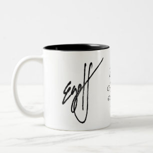 Bijna beroemde collectors reeks tweekleurige koffiemok