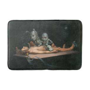 Bijna de dood ervaring zien van boze demonische ge badmat