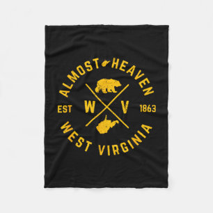 Bijna de hemel west virginia wv beer en staatskaar fleece deken