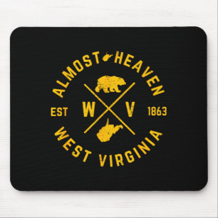Bijna de hemel west virginia wv beer en staatskaar muismat