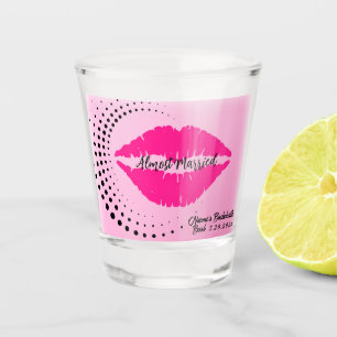 "Bijna Getrouwd" Feest Me Roze Lippen Bachelorette Shot Glas