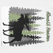 Bijna Heaven Rustic Moose Fleece Blanket Deken (Voorkant (Horizontaal))