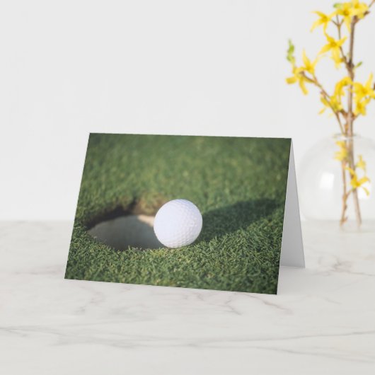 Bijna in Golfbal op de groene Kaart (Gele Bloem)