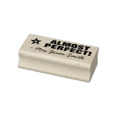 "BIJNA PERFECT!" + Rubber stempel van de leerkrach (Stempel)