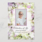 Bijna roze Hydrangea Bloemen Begrafenisservice Programma (Voorkant)