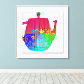 Bijna theetijd canvas afdruk (Insitu (Houten vloer))