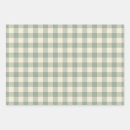 Bijna wakker Gingham - Langs de rivier plaid. Inpakpapier Vel