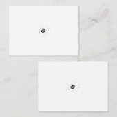 Bijna Zwart, Groen Wit Afrikaans Daisy Design Plaatskaartje (Voorkant / Achterkant)