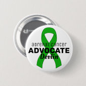 Bijnierkanker Advocate Lint Witte Button (Voorkant /achterkant)