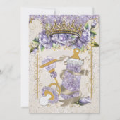 Bijou à bille Floral Baby Douche Invitations (Dos)