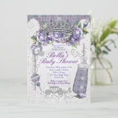 Bijou à bille Floral Baby Douche Invitations (Debout devant)