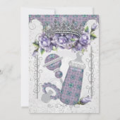 Bijou à bille Floral Baby Douche Invitations (Dos)