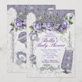 Bijou à bille Floral Baby Douche Invitations (Devant / Derrière)