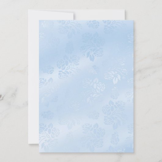 Bijou bleu étincelant & Tiara Sweet 16 Invitation (Dos)