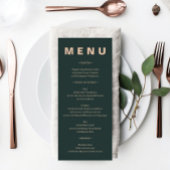 Bijou Boho moderne Terre Tone Mariage Menu
