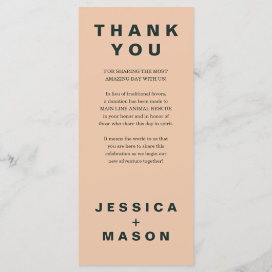 Bijou Boho moderne Terre Tone Mariage Menu (Dos)