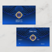 Bijou carte de visite Art Déco Diamant Bleu (Devant / Derrière)