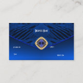 Bijou carte de visite Art Déco Diamant Bleu (Dos)