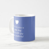 Bijou couleur tendance bleu - Nom / Mug de positiv (Devant gauche)