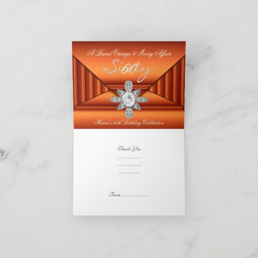 Bijou de fête d'anniversaire Merci Ivoire Bronze O (Intérieur)