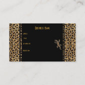 Bijou de Lizard d'animal noir carte de visite (Dos)