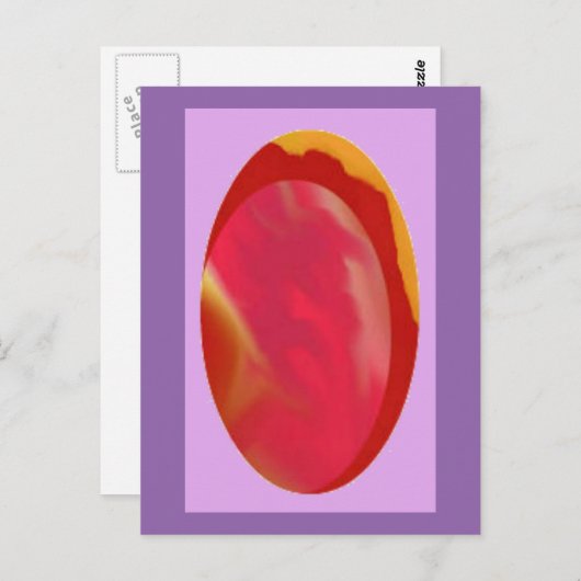 Bijou en forme d'oeuf / Carte postale Art numériqu (Devant / Derrière)