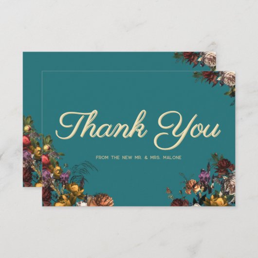 Bijou Maximaliste Toned Mariage Merci Note (Devant / Derrière)