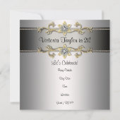 Bijou tigre 21ème anniversaire Invitation Tiger 21 (Dos)