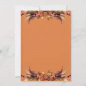 Bijou vintage Floral Orange Douche Invitation (Dos)