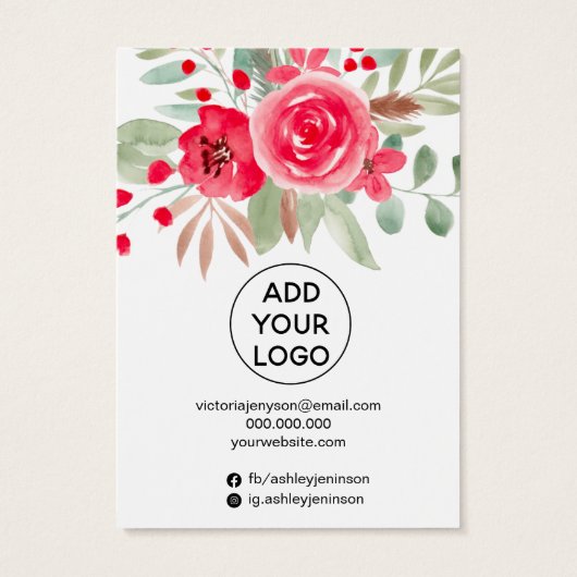 Bijoux à fleurs de Noël (Dos)