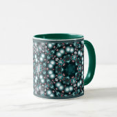 Bijoux : Aqua Green Fractal Jewels Mug (Devant droit)