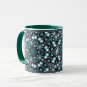 Bijoux : Aqua Green Fractal Jewels Mug (Devant gauche)