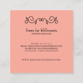 Bijoux artisanaux Carte de visite moderne artisana (Dos)