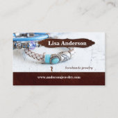 Bijoux artisanaux Faux Carte de visite en cuir (Devant)