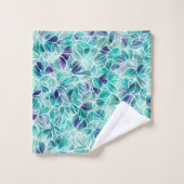Bijoux Blues Motif feuille (Gant de toilette)