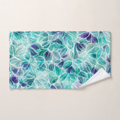 Bijoux Blues Motif feuille (Serviette à main)