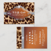 Bijoux bronzant le brun de léopard de carte de (Devant / Derrière)