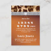 Bijoux bronzant le brun de léopard de carte de (Dos)